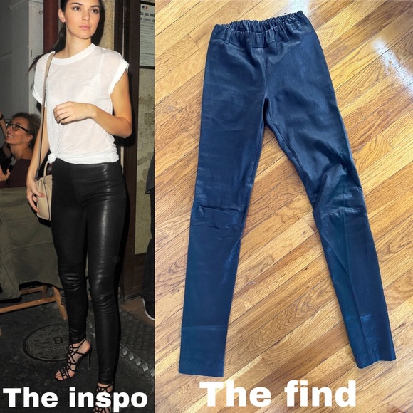 The Row Pants - The Row Sleek moto-style leggings in supple lambskin leather in mint condition